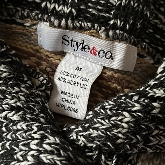 Style & Co Winter Vintage Button Down Cardigan - Picture 4 of 4